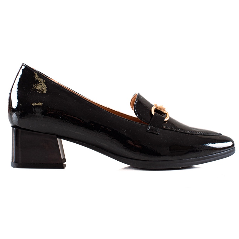 Scarpe con tacco laccate VINCEZA nero