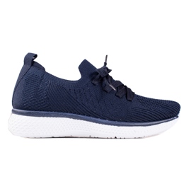 TRENDI Scarpe sportive stringate blu navy