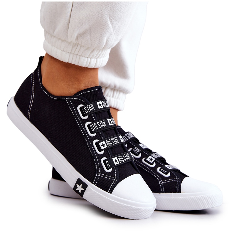 Sneakers Da Donna Con Polsini Big Star HH274098 Nere nero