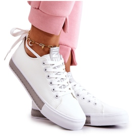 PS1 Sneakers da Donna in Pelle Bianco-Grigio Mikayla