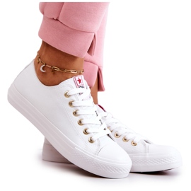PE1 Sneakers Classiche da Donna Bianche e Oro Ecoma bianca