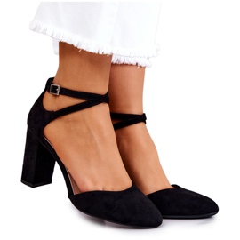 Décolleté Scamosciate Su Pilastro Sergio Leone SK851 Nero