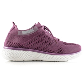 TRENDI Scarpe sportive stringate viola