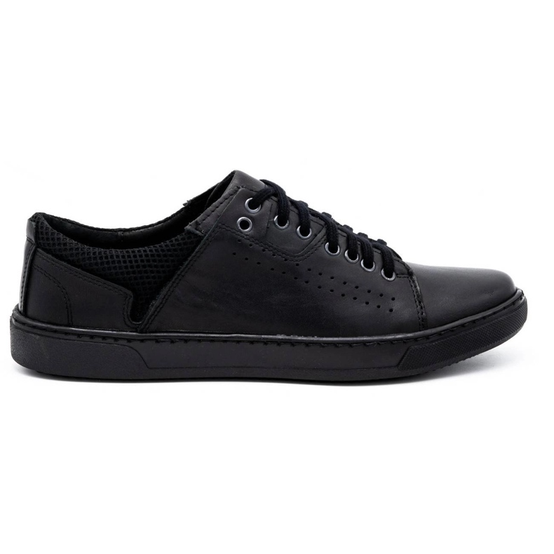 Olivier Scarpe casual da uomo in pelle 933MP nere nero