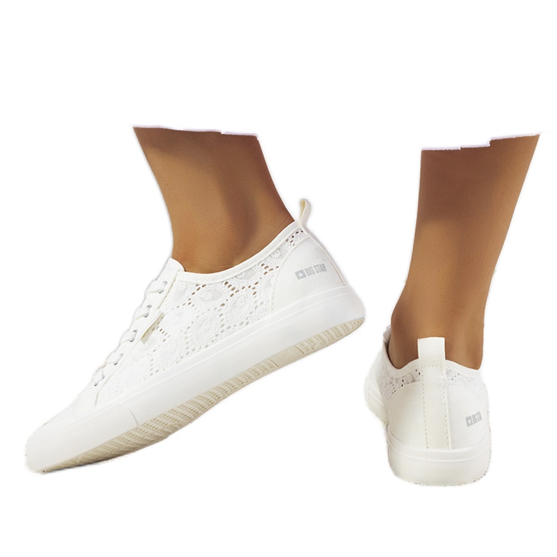 Sneakers bianche in pizzo Big Star W274925 bianca