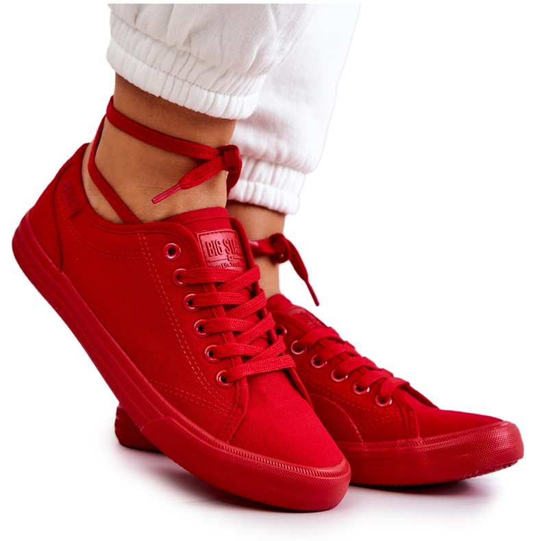 Sneakers da Donna Basse Big Star JJ274068 Rosse rosso