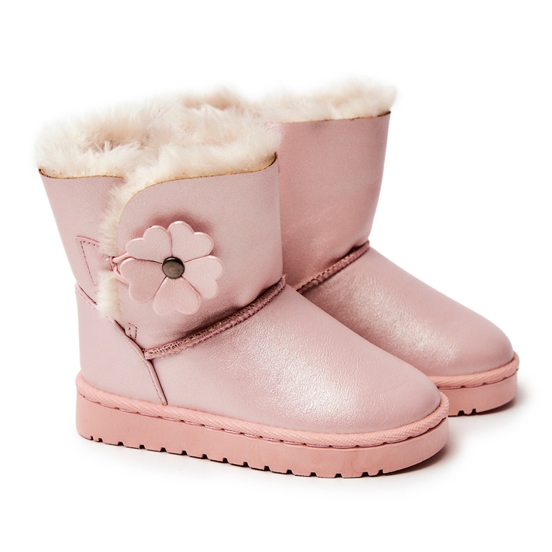 FR1 Doposci da Bambino Con Fiore Rosa Bianca