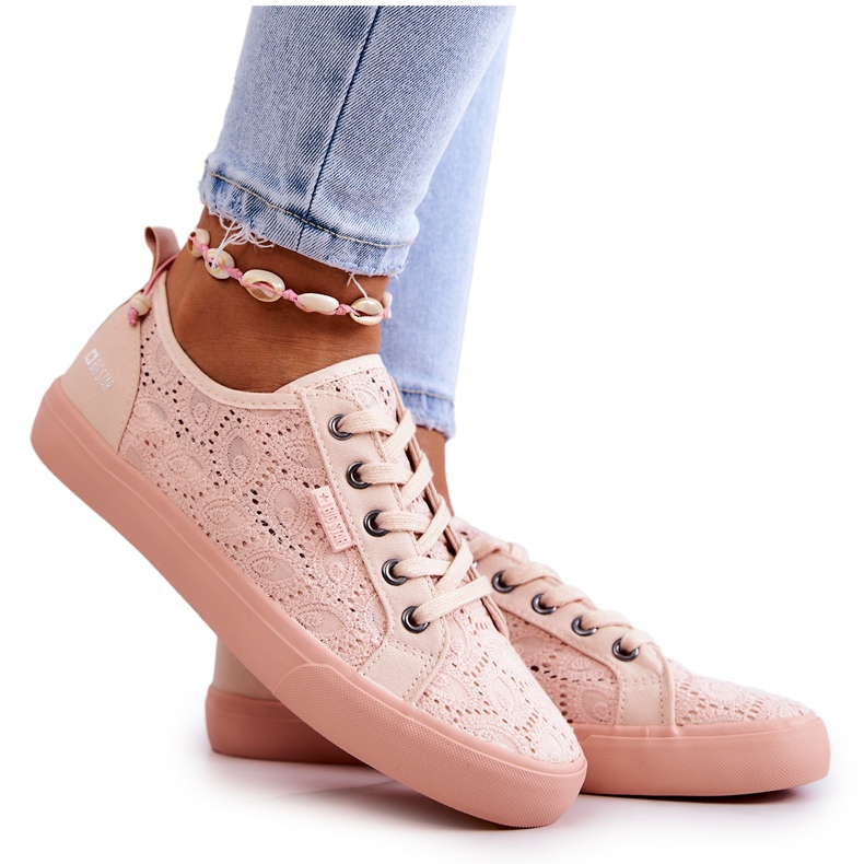 Sneakers traforate Big Star JJ274059 Rosa chiaro
