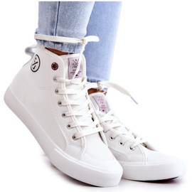 Donna High Cross Jeans JJ2R4056C Sneakers bianche bianco