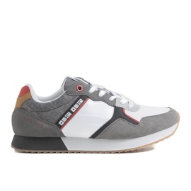 Sneakers Big Star da uomo bianche e grigie JJ174147 bianco grigio