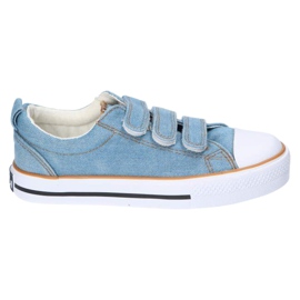 Sneakers in jeans American Club LH73/22 blu