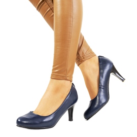Décolleté blu navy sul palo Zamora