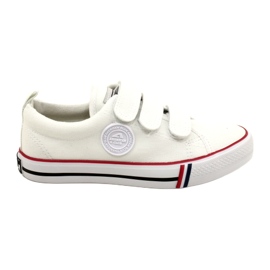 Scarpe da ginnastica da bambino American Club LH63/22 con velcro, di colore bianco bianca