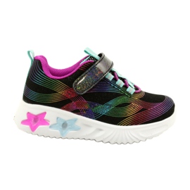 American Club Scarpe Sportive ADI LED Velcro Incandescente ES87 / 22 Nero multicolore