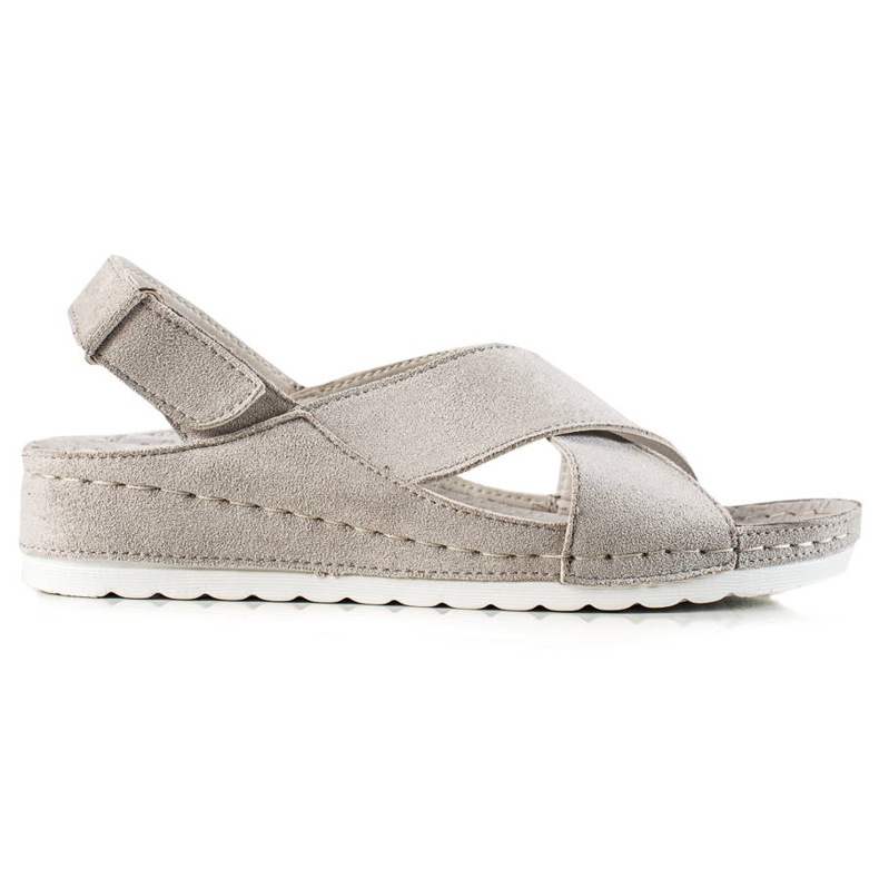 Vinceza Sandali In Pelle Scamosciata Con Velcro VICEZA grigio