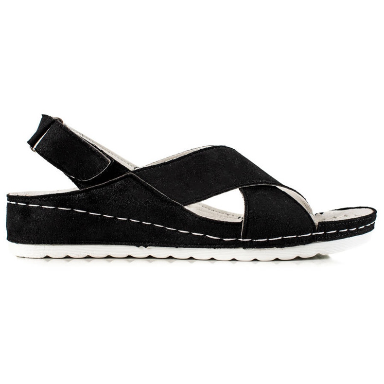 Vinceza Sandali In Pelle Scamosciata Con Velcro VICEZA nero