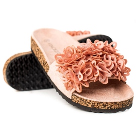 Vinceza Pantofole Rosa Con I Fiori VICEZA