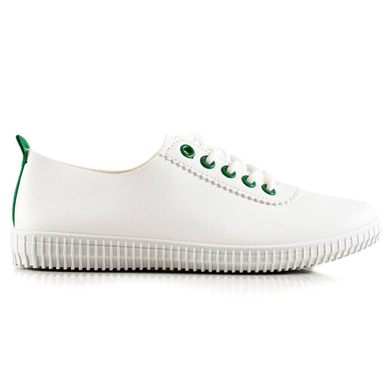 TRENDI Sneakers Basse Con Ecopelle bianca
