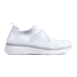 Scarpe sportive stringate bianca