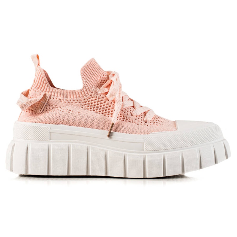 TRENDI Sneakers alla moda sulla piattaforma rosa