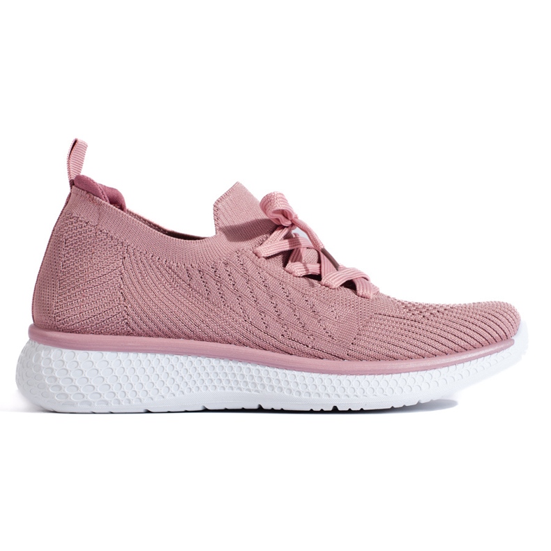 Scarpe sportive stringate rosa