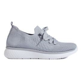 Scarpe sportive con lacci grigie grigio