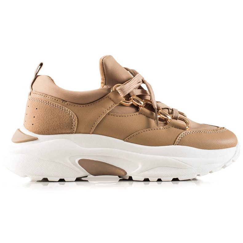 TRENDI Scarpe da ginnastica alla moda beige marrone