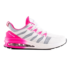 TRENDI Scarpe sportive di moda bianco rosa