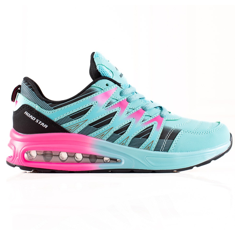 TRENDI Scarpe sportive di moda nero blu rosa