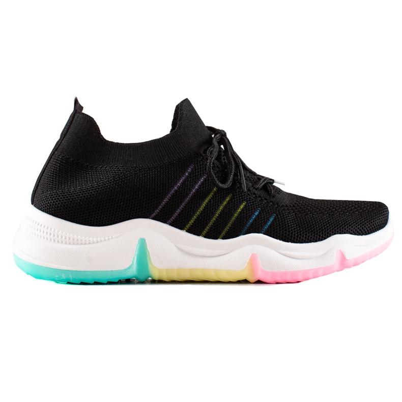 TRENDI Scarpe Sportive Su Una Piattaforma Colorata nero