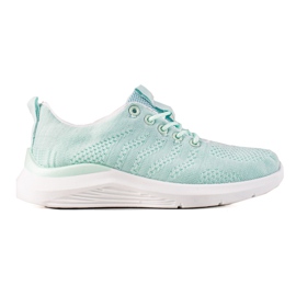 TRENDI Stivali color menta chiaro blu