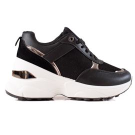 Diamantique Sneakers alla moda sulla piattaforma nero