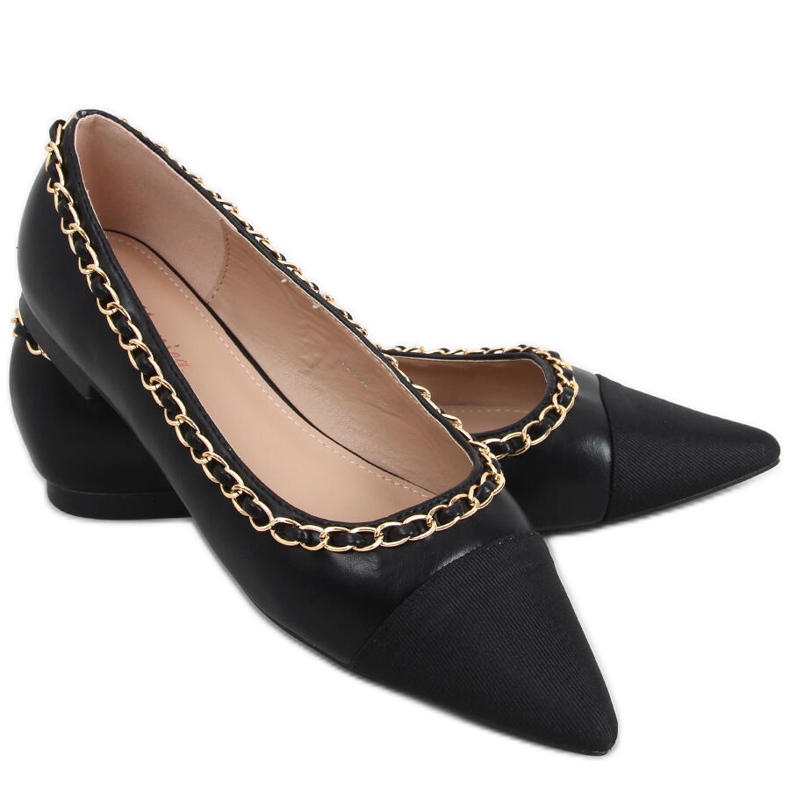 Ballerine con catena Sabina Black nero