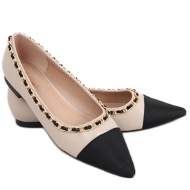 Ballerine con catena Sabina Beige nero