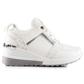 TRENDI Sneakers con zeppa alla moda bianco