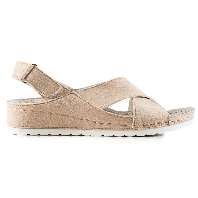Vinceza Sandali In Pelle Scamosciata Con Velcro VICEZA beige