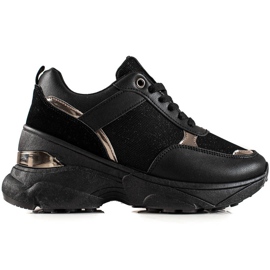 Diamantique Sneakers alla moda sulla piattaforma nero