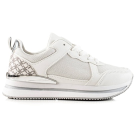 Diamantique Sneakers Bianche Con Rete bianco