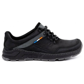 Olivier Scarpe da trekking da uomo in pelle 292GT nere nero