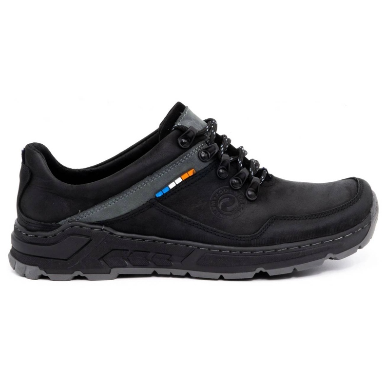 Olivier Scarpe da trekking da uomo in pelle 292GT nere nero