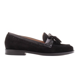 Marco Shoes Mocassini con frange decorative nero