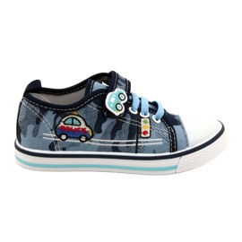 American Club Sneakers americane scarpe da bambino con inserto in pelle TEN54/22 Moro ['blu navy', 'blu'] blu