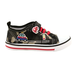 American Club Sneakers americane scarpe da bambino con inserto in pelle TEN54/22 Moro beige nero
