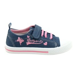 Sneakers Beety American Club inserto in pelle blu rosa