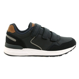 Scarpe sportive in velcro American Club AA15/22 Blu navy