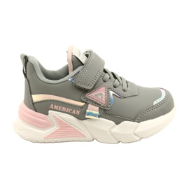 American Club Scarpe sportive in velcro con ologramma AA24/22 GRIGIO