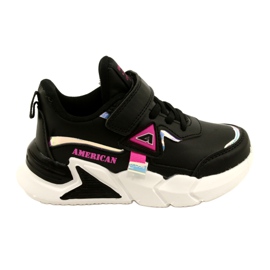 American Club Scarpe sportive in velcro con ologramma AA24/22 nero