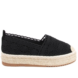 Espadrillas Alice in pizzo nero