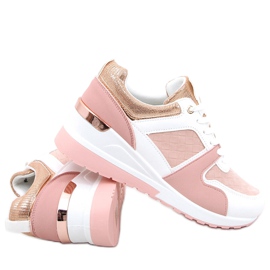 Adan Scarpe sportive con zeppa rosa multicolore