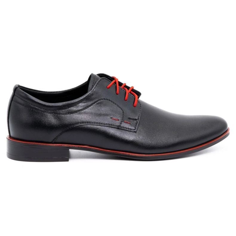 Olivier Scarpe da uomo in pelle da cerimonia 277 nere con rosso nero